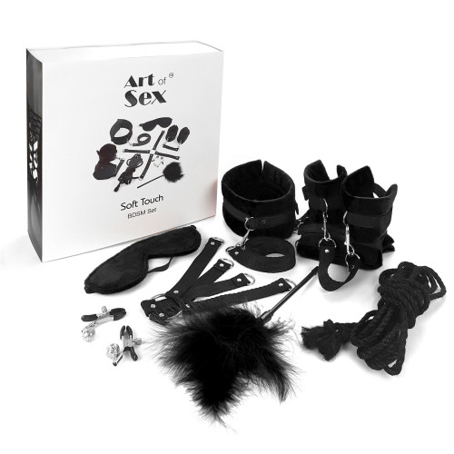 BDSM-набір Art of Sex – Soft Touch BDSM Set, чорний, 9 предметів BDSM-набір Art of Sex – Soft Touch BDSM Set, чорний, 9 предметів